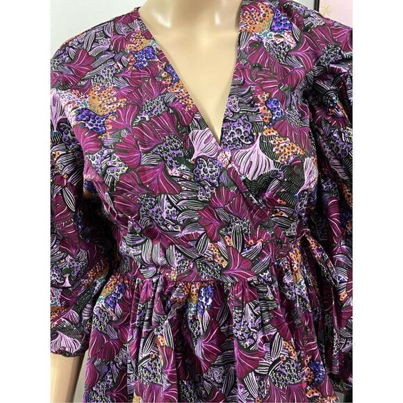 Kika Vargas x Target Purple Boho Blouse Top Size XS - Picture 2 of 4